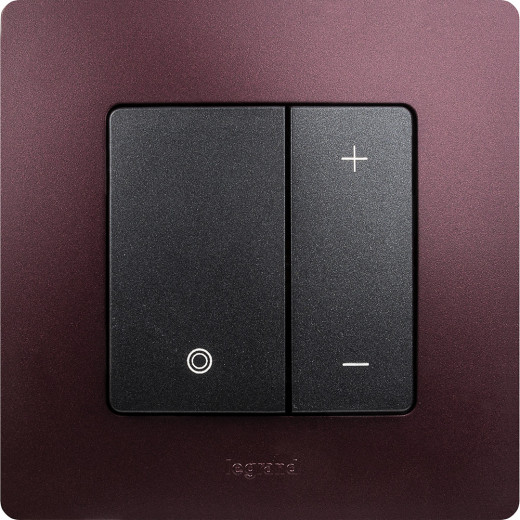 Диммер нажимной универсальный LED - Legrand Etika - 400Вт без нейтрали - антрацит