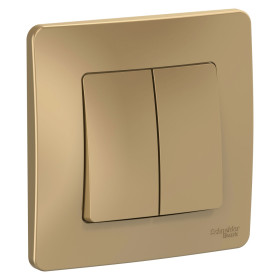 Systeme Electric Blanca внутр Титан Переключатель 2-клавишный, 10А, 250B