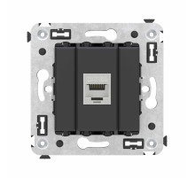 DKC Avanti Компьютерная розетка RJ-45 без шторки в стену, кат.6A одинарная  экранированная, 