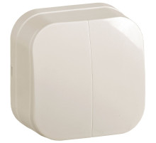 IEK GLORY ВС20-2-0-ХК Выключ. 2-кл. о/у 10А GLORY крем.