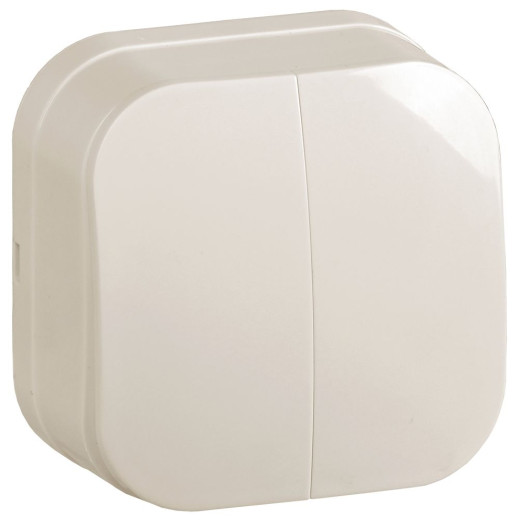 GLORY Выключ. 2-кл. о/у 10А ВС20-2-0-ХК крем. IEK