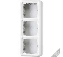 JUNG CD 500/CD plus Бежевая Коробка для накладного монтажа 3-ая с рамкой