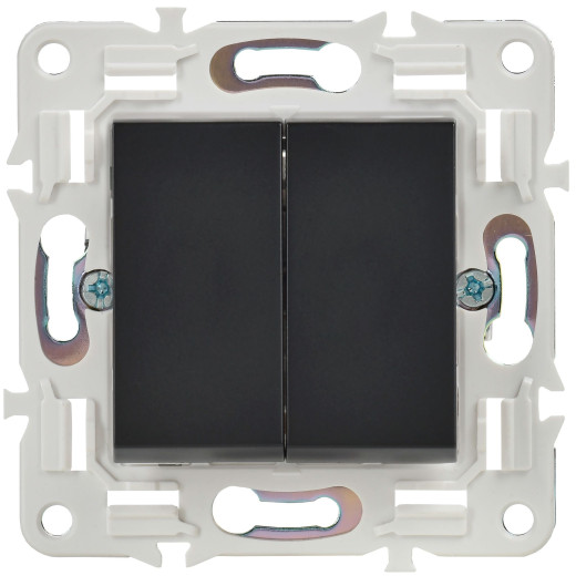 SKANDY Выключ. 2-кл. прох. 10А SK-V05Bl черн. IEK