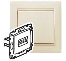 Legrand Valena Крем Розетка комп(RJ45) 1-ая 5кат.крепление винт.с лапками.