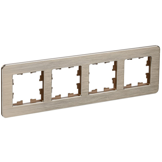 BRITE Рамка 4-мест. РУ-4-1-Бр металл шамп. RE AL IEK