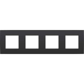 Niko Intense Черный матовый Рамка на 4 поста