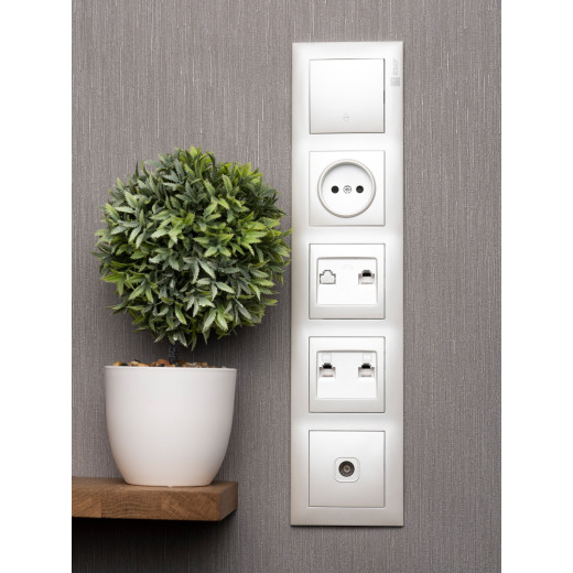 Валенсия Рамка 5-местная жемчуг EKF