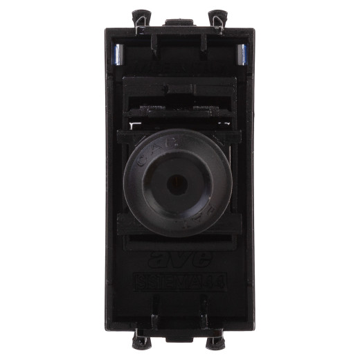 Розетка TV одиночная модульная, Avanti, черный квадрат, 1 модуль