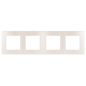 ЭРА Рамка для розеток и выключателей Серия 12 12-5104-15 на 4 поста, Сатин, перламутр