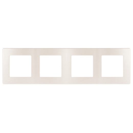 Рамка для розеток и выключателей ЭРА Серия 12 12-5104-15 на 4 поста, Сатин, перламутр