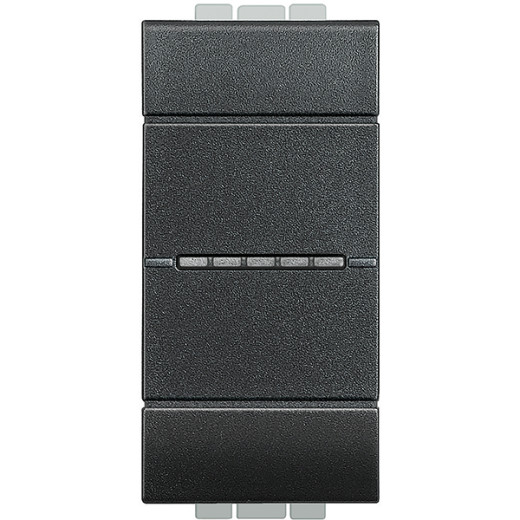 Livinglight Переключатель промежуточный Axial с автоматическими клемами, размер 1 модуль, цвет антрацит