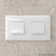Рамка 2 поста (4 мод.), Avanti, белое облако