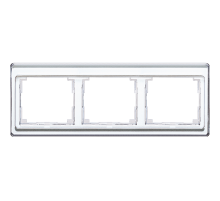 JUNG SL 500 Белая Рамка 3-ая горизонтальная