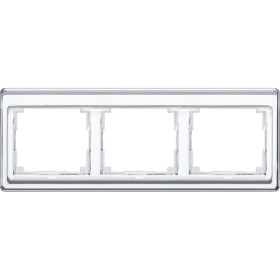 JUNG SL 500 Белая Рамка 3-ая горизонтальная