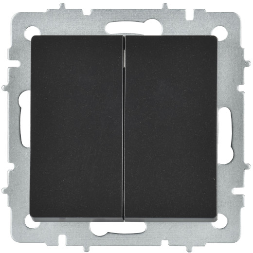 BRITE Выключ. 2-кл. перекр. 10А ВС10-2-3-БрЧ черн. IEK