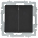 BRITE Выключ. 2-кл. перекр. 10А ВС10-2-3-БрЧ черн. IEK
