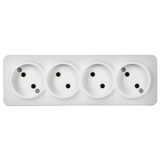 GLORY Роз. 4-я без з/к/ш о/у 10А РС24-2-ХБм бел. м. IEK