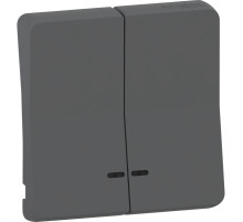 Schneider Electric Mureva Styl Антрацит Клавиша 2-ая с линзой подсветки, IP55