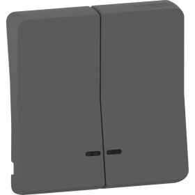 Schneider Electric Mureva Styl Антрацит Клавиша 2-ая с линзой подсветки, IP55