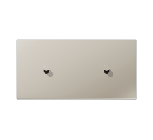 JUNG LS1912 Нержавеющая сталь Центральная плата, 2 поста, для горизонтальной установки, тумблеры 1+1,конус; метал. исполнение