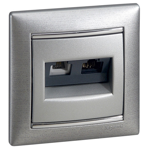 Рамка 1 пост - Legrand Valena - алюминий матовый