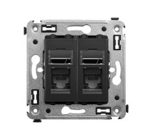 DKC Avanti Компьютерная розетка RJ-45 в стену, кат.6 двойная, 