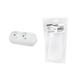 TDM Колодка розеточная 2 гнезда 2П б/з 10А 250В белая серии 