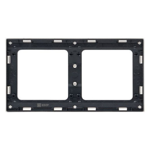 Стокгольм Рамка 2-местная белая с линией цвета черный EKF PROxima