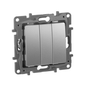 Legrand Etika Алюминий Выключатель 3-кл, 10А 250В, винтовые зажимы.