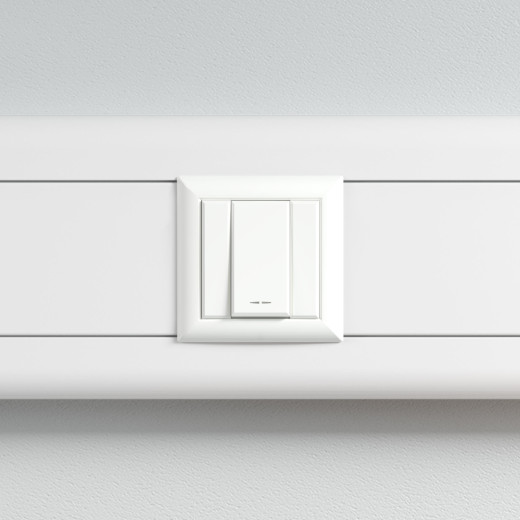 Кнопка модульная, Avanti, белое облако, 1 модуль