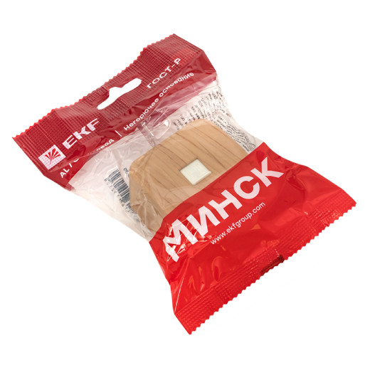 Розетка RJ-45 1-местная ОП Минск, 1А, 120В, светлое дерево EKF