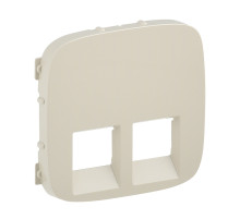 Legrand Valena ALLURE Сл.кость Накладка розетки комп 2-ой/ТЛФ+комп.