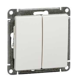 Systeme Electric Wessen 59 Бел Выключатель 2-клавишный , 10АХ