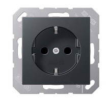 JUNG EcoProfi Антрацит Розетка с/з, автозажим