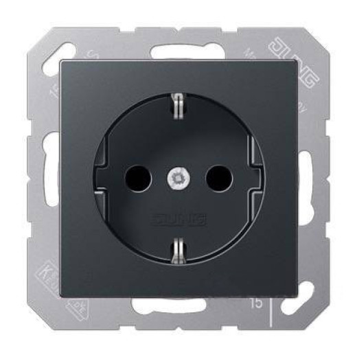 Розетка SCHUKO®, термопласт, антрацит