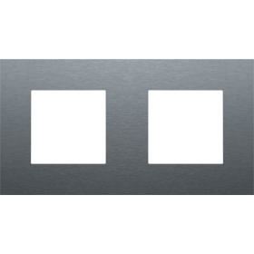 Niko Pure Металл Свинцово-серый Рамка на 2 поста