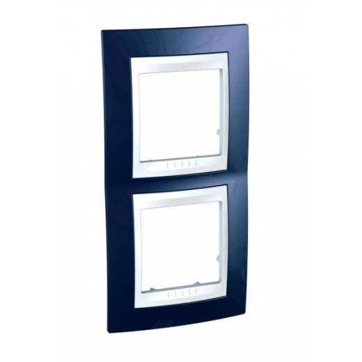 UNICA ХАМЕЛЕОН РАМКА 2-постовая, вертикальная, БЕЛЫЙ/ ИНДИГО