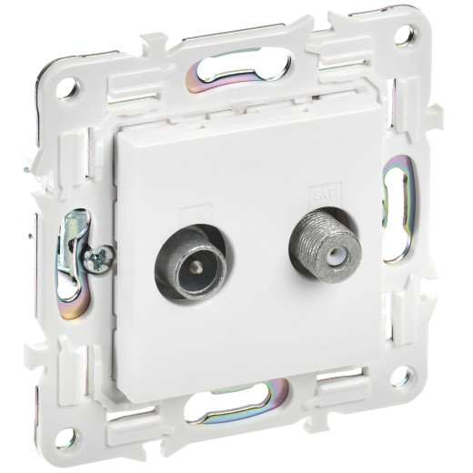 SKANDY Роз. двойная TV+SAT SK-A13W арк. бел. IEK