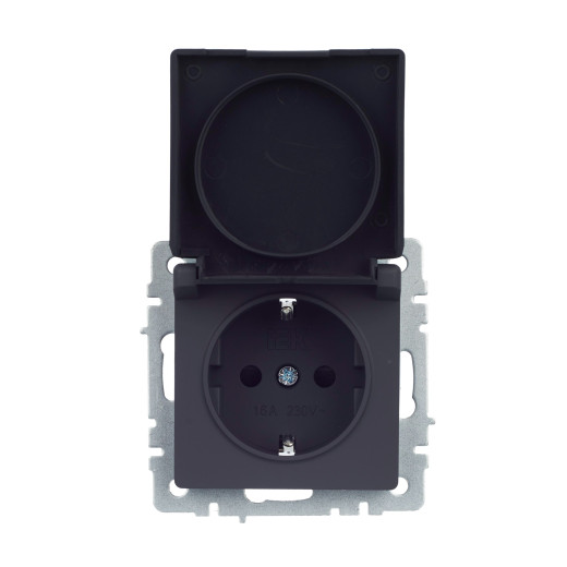 BRITE Роз. с з/к/ш с кр. 16А IP44 РСбш10-3-44-БрГ граф. IEK