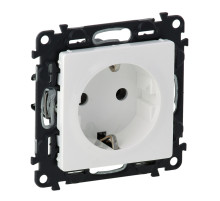 Legrand Valena LIFE DIY Бел Розетка 1-ая с/з, безвинт.зажим.