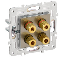 IEK SKANDY Никель Аудиорозетка 4-ая SK-A01N