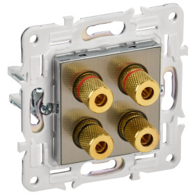 IEK SKANDY Никель Аудиорозетка 4-ая SK-A01N