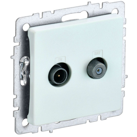 BRITE Роз. двойная TV+SAT РТВ/РСп12-БрЖ жемч. IEK