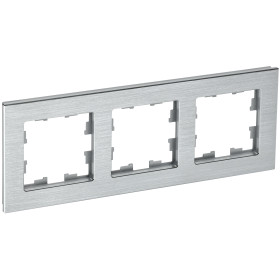 IEK BRITE DECOR Алюминий металл Рамка 3-м РУ-3-1-БрА