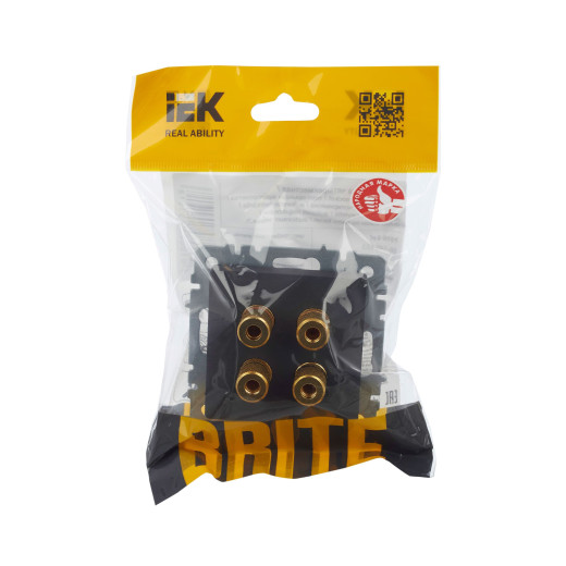 BRITE Аудиорозетка 4-мест. РА10-БрГ граф. IEK