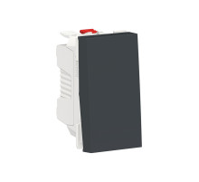 Schneider Electric Unica Modular Антрацит Выключатель 1-клавишный, кнопочный, сх. 1, 10A, 1 модуль
