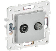 IEK SKANDY Серебряный Розетка двойная TV+SAT SK-A13S