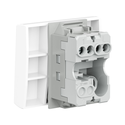 Переключатель на 2 направления, Viva, 2 мод., белый