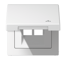 JUNG Накладка и крышка для двойных UAE розеток с символом 