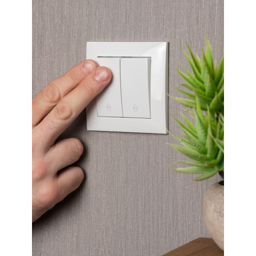 Валенсия выключатель 2-кл. 10А белый проходной EKF PROxima